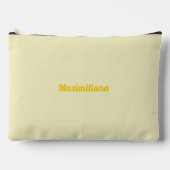 黄色 – 大無地の小物入れ アクセサリーポーチ (正面)