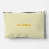 黄色 – 小さな無地のアクセサリーポーチ アクセサリーポーチ (裏面)