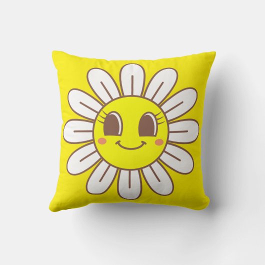 黄色（日） 16x16 クッション (裏面)