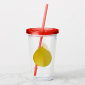 黄色《植物》アスペンリーフ#5 アクリルタンブラー (裏面)