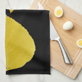 黄色《植物》アスペンリーフ#5 キッチンタオル (四つ折り)