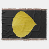 黄色《植物》アスペンリーフ#5 スローブランケット (正面)