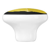 黄色《植物》アスペンリーフ#5 セラミックノブ (側面)