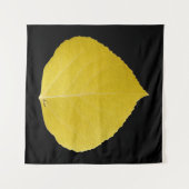 黄色《植物》アスペンリーフ#5 タペストリー (正面(横))