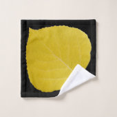 黄色《植物》アスペンリーフ#5 バスタオルセット (ウォッシュタオル)