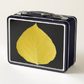 黄色《植物》アスペンリーフ#5 メタルランチボックス (裏面)