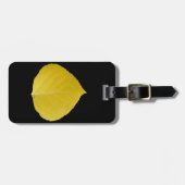 黄色《植物》アスペンリーフ#5 ラゲッジタグ (正面横)