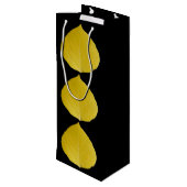 黄色《植物》アスペンリーフ#5 ワインギフトバッグ (裏面アングル)