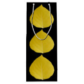 黄色《植物》アスペンリーフ#5 ワインギフトバッグ (裏面)