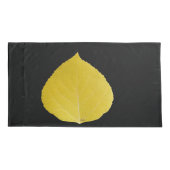 黄色《植物》アスペンリーフ#5 枕カバー (裏面-左)