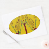 黄色 楕円形シール (封筒)