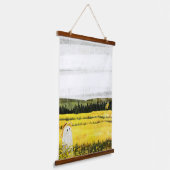 黄色（横） 吊り下げ型タペストリー (傾斜あり)