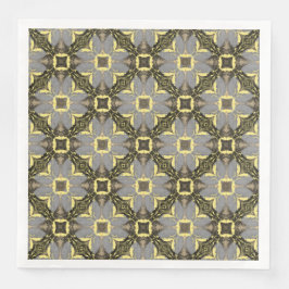 黄色、灰色、および黒の花のパターン