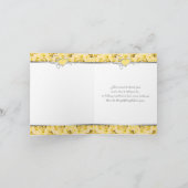 黄色、灰色、白色バラの感謝カード サンキューカード (内部)