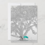 黄色 灰色 銀色 モスオーク 結婚式 招待状 (裏面)