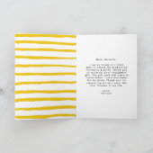 黄色 | 現代のブラシスクリプト写真 卒業 サンキューカード (内部)