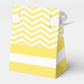 黄色、白い山形のジグザグパタ結婚ーン フェイバーボックス (裏面サイド)