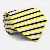 黄色、白く、ベージュ色および黒のストライプ ネクタイ (ロール)