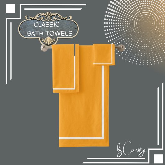 黄色(白縁ど) バスタオルセット