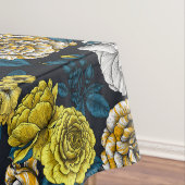 黄色、白色、および二色のバラ(青葉色) テーブルクロス (インサイチュ)