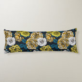 黄色、白色、および二色のバラ(青葉色) ボディピロー (裏面)