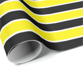 黄色、白黒ストライプ ラッピングペーパー (ロールコーナー)