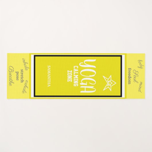 黄色（白） ヨガマット (正面(横))