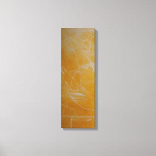 黄色（白）、抽象芸術（キャンバス） キャンバスプリント (正面)