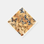 黄色、砂の黄色、色、青の水色のバター スタンダードカクテルナプキン (角)