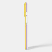 黄色、紫、白のキャンディストライプー Case-Mate iPhoneケース (裏面 / 左)