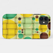 黄色、緑の水玉模様のシームレスなテクスチャ2 Case-Mate iPhoneケース (裏面(横))