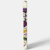 黄色、緑の紫の(紋章の)フラ・ダ・リの羽 Case-Mate iPhoneケース (裏面 / 左)