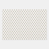 黄色、緑、グレーの水玉模様 ラッピングペーパーシート (正面3)