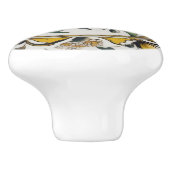 黄色、緑、白のフローラカスタムセラミックノブ セラミックノブ (側面)