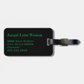 黄色、緑、赤、黒のケンテの布 ラゲッジタグ (裏面横)