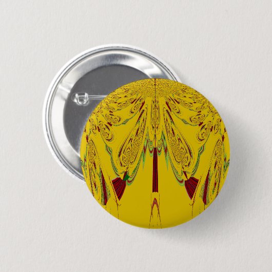 黄色 缶バッジ (正面&裏面)