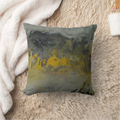 黄色-装飾用クッションの抽象的な景色 クッション (ブランケット)
