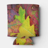 黄色、赤、オレンジ、紫の紅葉 缶クーラー (裏面)