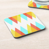 黄色、赤、カデットの青い三角形 コースター (左側)