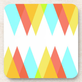 黄色、赤、カデットの青い三角形 コースター