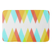黄色、赤、カデットの青い三角形 バスマット (正面)