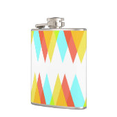 黄色、赤、カデットの青い三角形 フラスク (左)