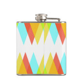 黄色、赤、カデットの青い三角形 フラスク (裏面)