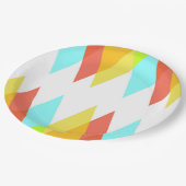 黄色、赤、カデットの青い三角形 ペーパープレート (アングル)