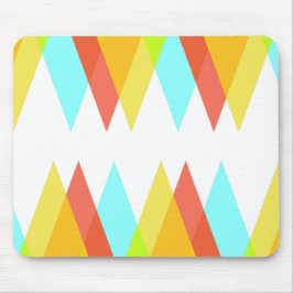 黄色、赤、カデットの青い三角形 マウスパッド