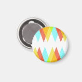 黄色、赤、カデットの青い三角形 マグネット (正面/裏面)