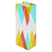 黄色、赤、カデットの青い三角形 ワインギフトバッグ (裏面アングル)