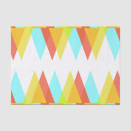 黄色、赤、カデットの青い三角形 薄葉紙