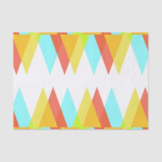 黄色、赤、カデットの青い三角形 薄葉紙 (正面)