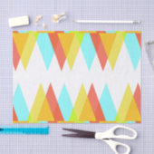 黄色、赤、カデットの青い三角形 薄葉紙 (クラフト)